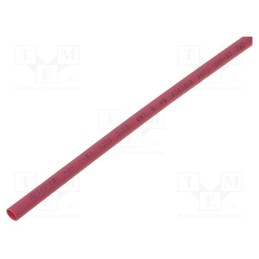 20 m : CB-HFT(2X) 6.4 - Heat shrink sleeve, glueless, 2: 1, 6.4mm, L: 1m, red, polyolefine