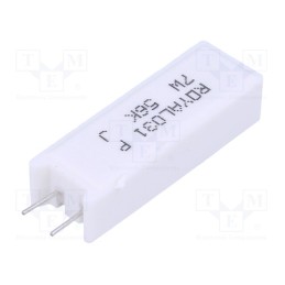 50 pcs : PRM07WJP563B00 - Resistor: wire-wound, cement, THT, 56kΩ, 7W, ±5%, 38x12.5x9mm