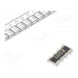 500 pcs : CAY16-1002F4LF - Resistor network: Y, SMD, 10kΩ, ±1%, 62.5mW, No.of resistors: 4
