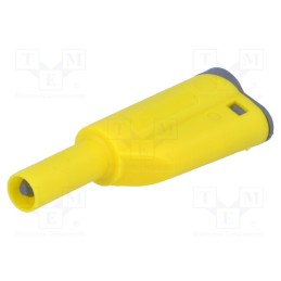 10 pcs : 1066-GE - Plug, 4mm banana, 36A, 1kVAC, yellow, insulated, 56mm, 2.5mm2