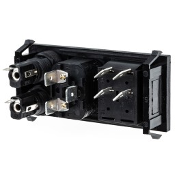 1 pcs - Bulgin C14 Snap-In IEC Connector Male, 10A, 250 V, Fuse Size 5 x 20mm