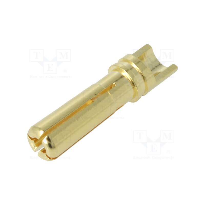 50 pcs : - Plug, 4mm banana, 36A, non-insulated, Contacts: brass gold plated