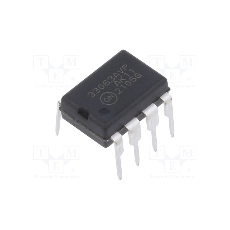 10 pcs : MC33063AVPG - IC: PMIC, DC/DC converter, Uin: 3÷40VDC, Uout: 1.25÷40VDC, 1.5A
