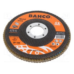 10 pcs : 3927-115IM-P120 - Flap grinding wheels, Ø: 115mm, Øhole: 22.23mm, Granularity: 120