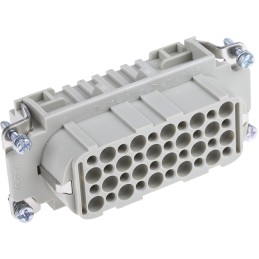 1 pcs - HARTING Heavy Duty Power Connector Insert, 10A, Female, Han D Series, 41 Contacts