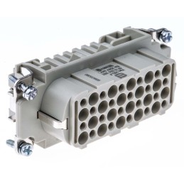 1 pcs - HARTING Heavy Duty Power Connector Insert, 10A, Female, Han D Series, 41 Contacts