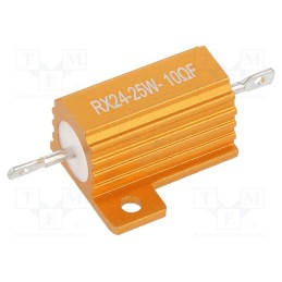 10 pcs : AHP25W-10RF - Resistor: wire-wound, with heatsink, 10Ω, 25W, ±1%, 50ppm/°C