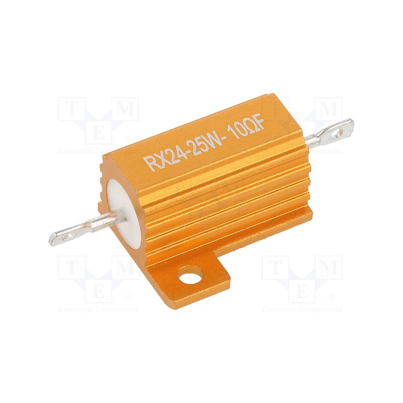 10 pcs : AHP25W-10RF - Resistor: wire-wound, with heatsink, 10Ω, 25W, ±1%, 50ppm/°C