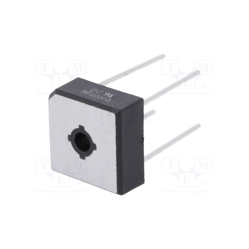 10 pcs : MP1010G - Bridge rectifier: single-phase, Urmax: 1kV, If: 10A, Ifsm: 240A