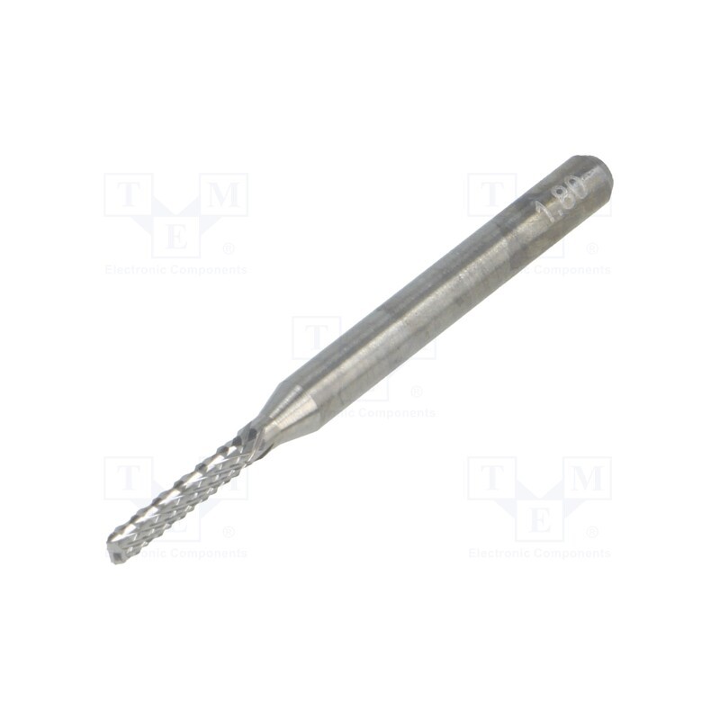 10 pcs : DCFBM 1800 090 - Diamond mill, Ø: 1.8mm, Ø: 3.175mm, L: 38.2mm