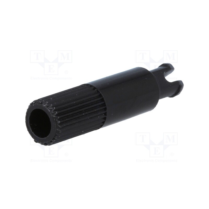 50 pcs : 5214 - Knob, shaft knob, black, Ø6x19mm, for mounting potentiometers