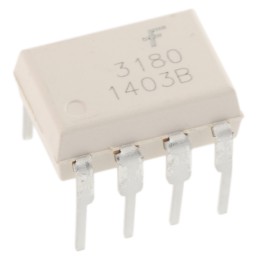 1 pcs - onsemi, FOD3180 DC Input MOSFET Output Optocoupler, Through Hole, 8-Pin DIP