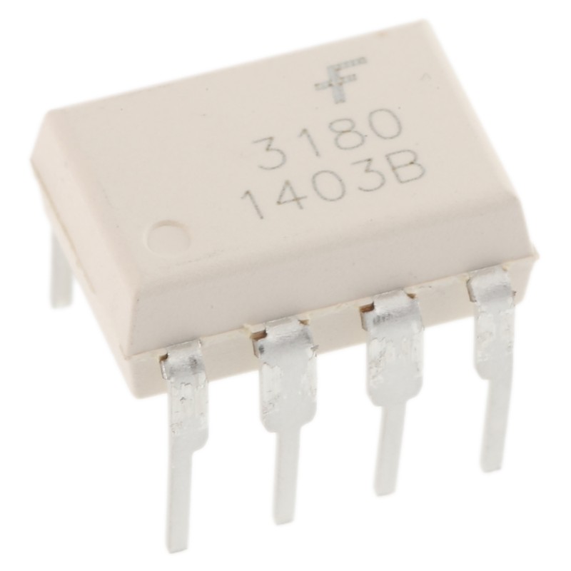 1 pcs - onsemi, FOD3180 DC Input MOSFET Output Optocoupler, Through Hole, 8-Pin DIP