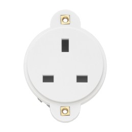 1 pcs - Contactum White 1 Gang Plug Socket, 2 Poles, 13A, Type G - British, Indoor Use