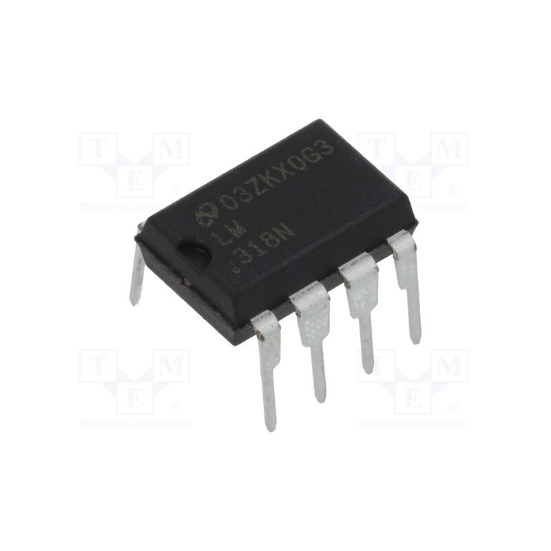 10 pcs : LM318N/NOPB - IC: operational amplifier, 15MHz, Ch: 1, DIP8, ±5÷20VDC,10÷40VDC