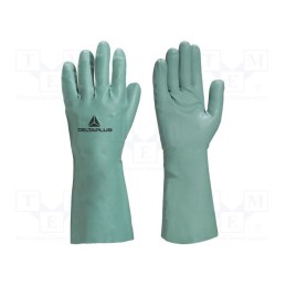 10 set : VE802VE10 - Protective gloves, Size: 10, green, cotton,nitryl, NITREX VE802
