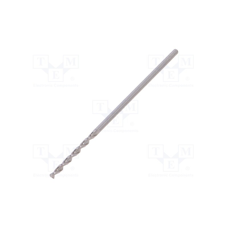 10 pcs : 61100100100 - Drill bit, for metal, Ø: 1mm, L: 34mm, Working part len: 12mm