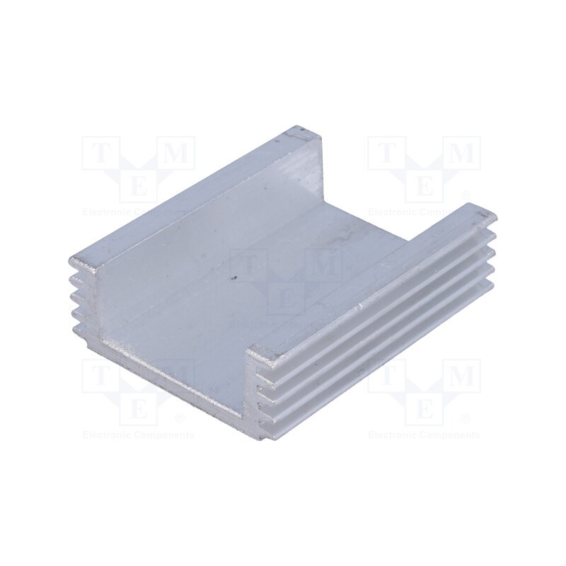 10 pcs : - Heatsink: extruded, L: 50mm, W: 40mm, H: 15mm, 85cm2, Int.width: 28mm