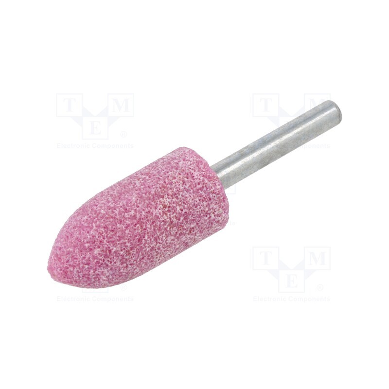 10 pcs : ML.008 - Grindingstone, Ø: 20mm, Ø: 6mm, Tip mat: aluminium oxide