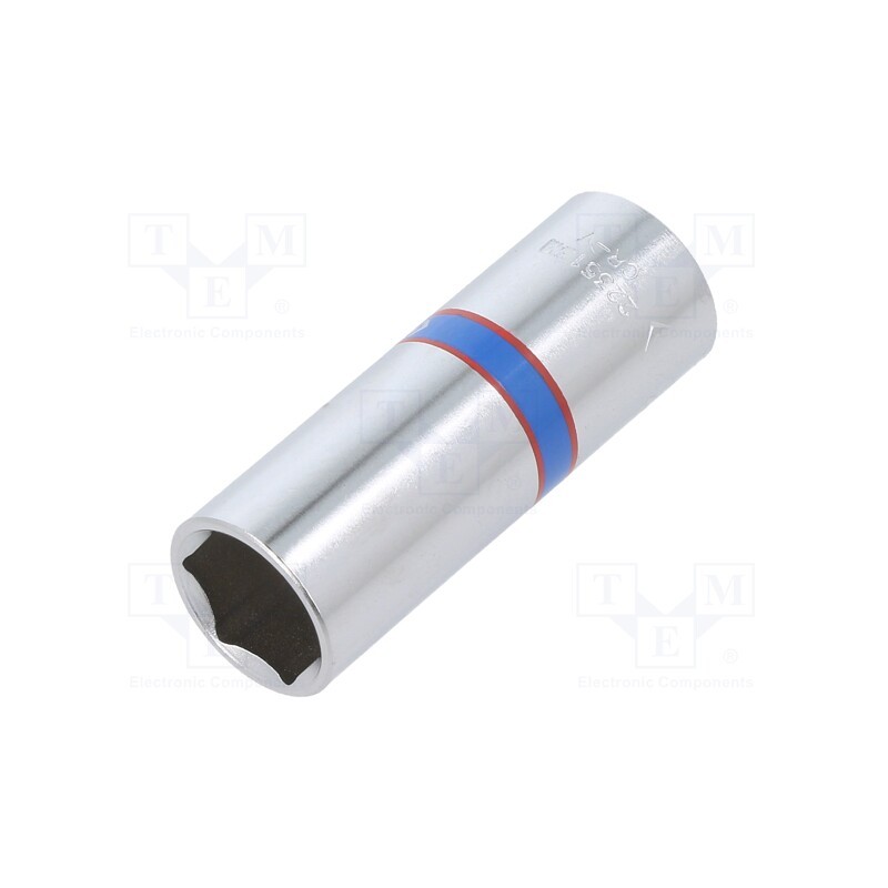 10 pcs : 223513M - Socket, 6-angles,socket spanner, HEX 13mm, 1/4', 50mm, long