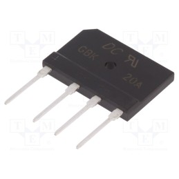 10 pcs : GBK20A - Bridge rectifier: single-phase, Urmax: 50V, If: 20A, Ifsm: 250A