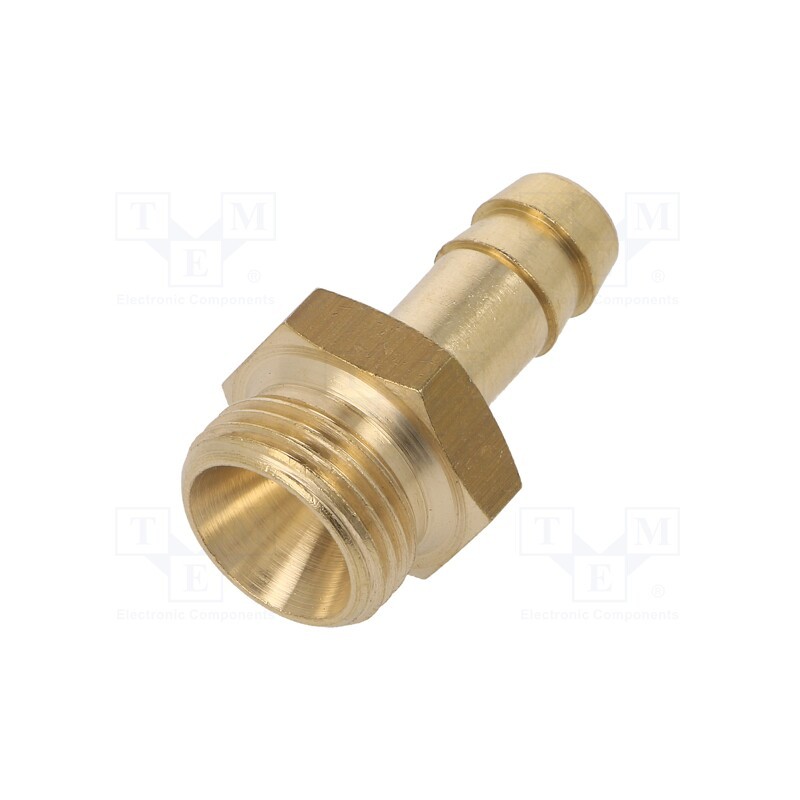 10 pcs : 901026076 - Plug-in nozzle, with bushing, brass, Connection: 9mm