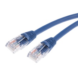1 pcs - RS PRO Cat5e Male RJ45 to Male RJ45 Ethernet Cable, U/UTP, Blue LSZH Sheath, 10m