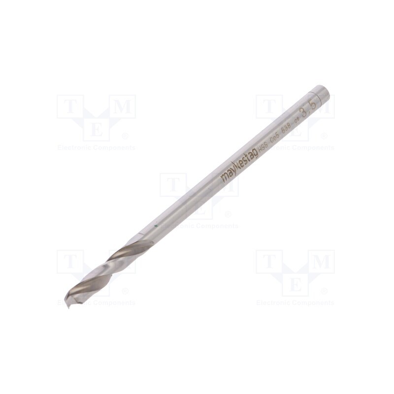 10 pcs : 63800350100 - Drill bit, for metal, Ø: 3.5mm, L: 70mm, Working part len: 220mm