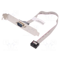 10 pcs : AK-610300-003-E - Cable, D-Sub 9pin plug,IDC socket 2x5pin, 250mm, beige, Core: Cu
