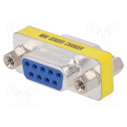 10 pcs : AK-610506-000-I - Adapter, D-Sub 9pin socket,both sides, connection 1: 1