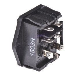 1 pcs - TE Connectivity 15A, 250 V ac Male Flange Mount IEC Filter 2 Pole 1-1609112-4, Spade None Fuse