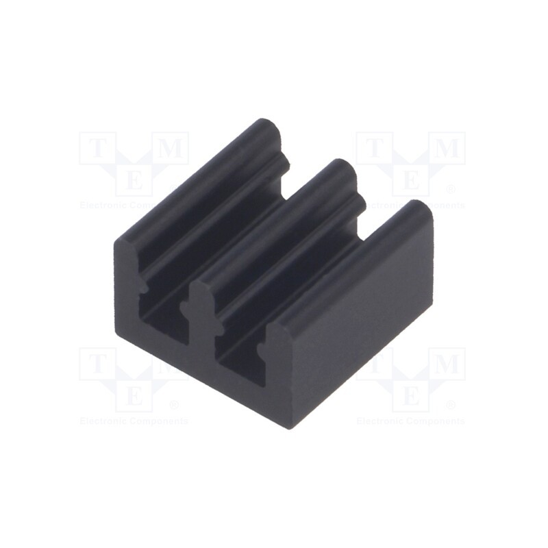 10 pcs : ICKSMDO10SA - Heatsink: extruded, black, L: 10mm, W: 10mm, H: 6mm, 70K/W, aluminium