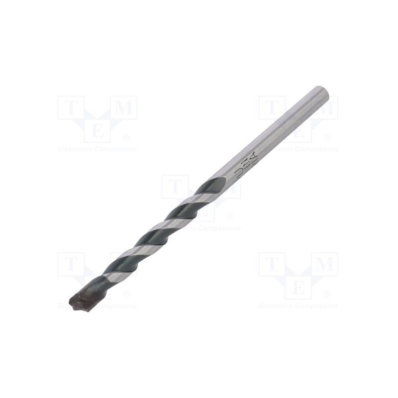 10 pcs : 18800600100 - Drill bit, for concrete, Ø: 6mm, Ø: 15/64', L: 100mm, metal, blister