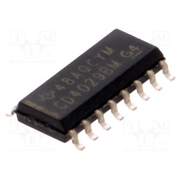 10 pcs : CD4029BM - IC: digital, up/down counter,presettable, CMOS, SMD, SO16, CD4000
