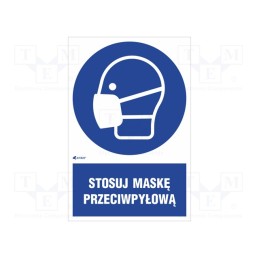 20 pcs : IM/016/1/C1/P - Safety sign, regulatory, PVC, W: 200mm, H: 300mm