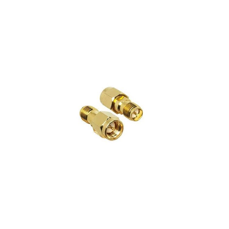 1 pcs - Linx Straight Coaxial Adapter SMA Plug to R-SMA Plug 0 - 18GHz