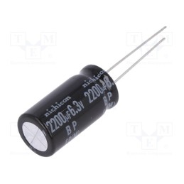 10 pcs : UEP0J222MHD - Capacitor: electrolytic, bipolar, THT, 2200uF, 6.3VDC, Ø10x20mm