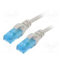 10 pcs : DK-1512-0025 - Patch cord, U/UTP, 5e, stranded, CCA, PVC, grey, 0.25m, 26AWG