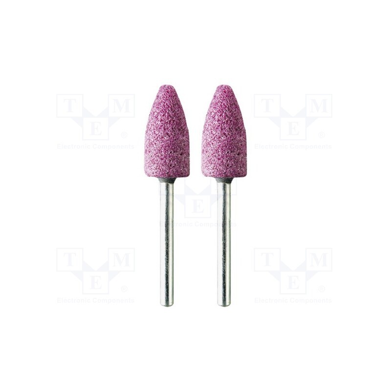 10 set : M.2145 - Grindingstone, Ø: 10mm, Ø: 3mm, Tip mat: aluminium oxide, 2pcs.