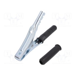 10 pcs : - Crocodile clip, 200A, Grip capac: max.35mm, Overall len: 190mm