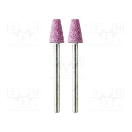10 set : M.2115 - Grindingstone, Ø: 8mm, Ø: 3mm, Tip mat: aluminium oxide, 2pcs.