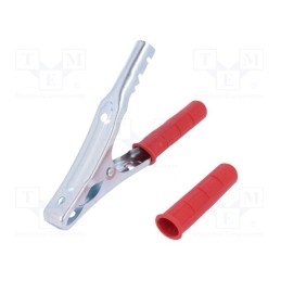 10 pcs : - Crocodile clip, 200A, Grip capac: max.35mm, Overall len: 190mm