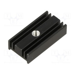 10 pcs : SK 95 25 SOT 32 S - Heatsink: extruded, grilled, universal, black, L: 25mm, W: 12.6mm