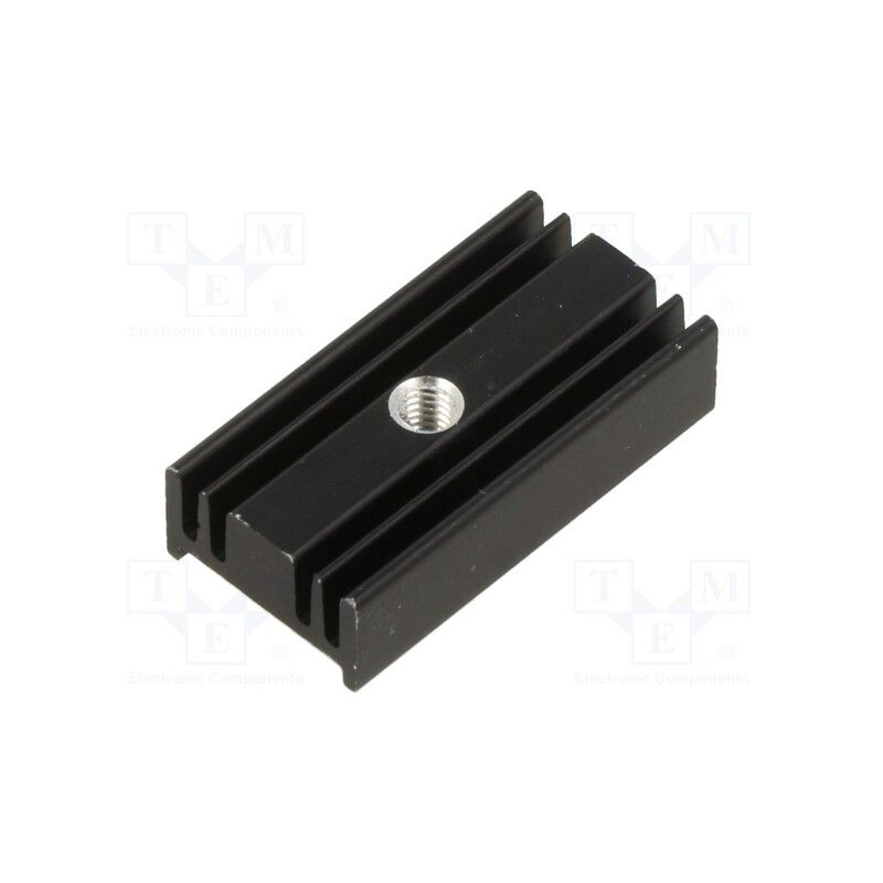 10 pcs : SK 95 25 SOT 32 S - Heatsink: extruded, grilled, universal, black, L: 25mm, W: 12.6mm