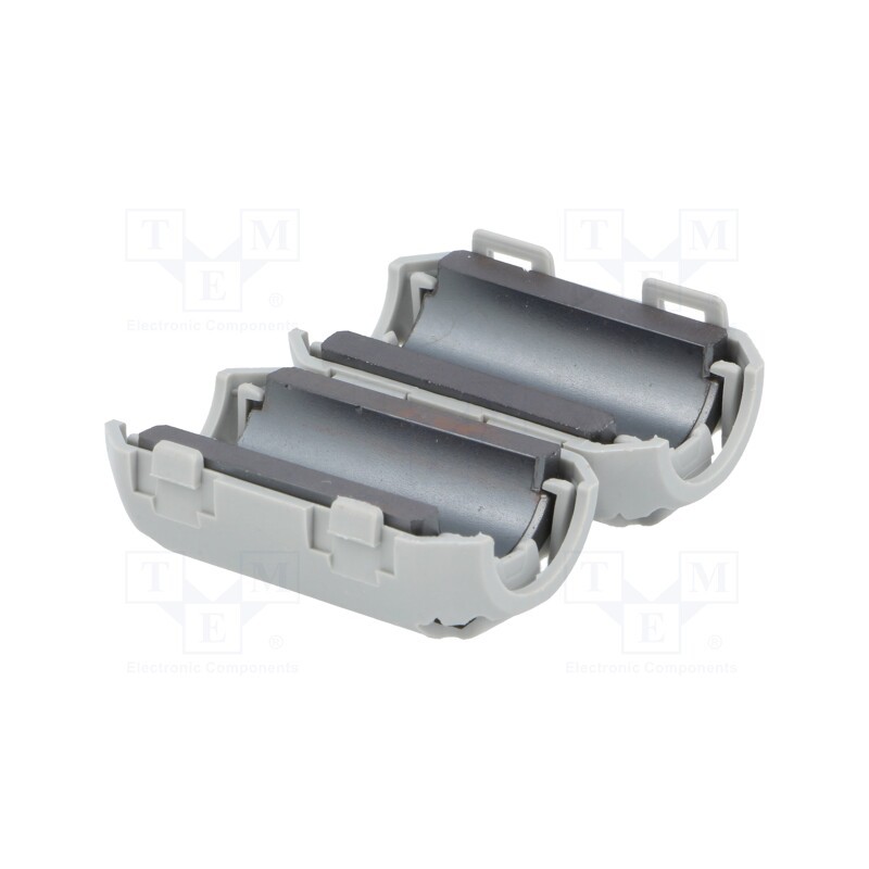 10 pcs : ZCAT2436-1330A - Ferrite: two-piece, on round cable, A: 36mm, B: 29mm, C: 13mm, grey