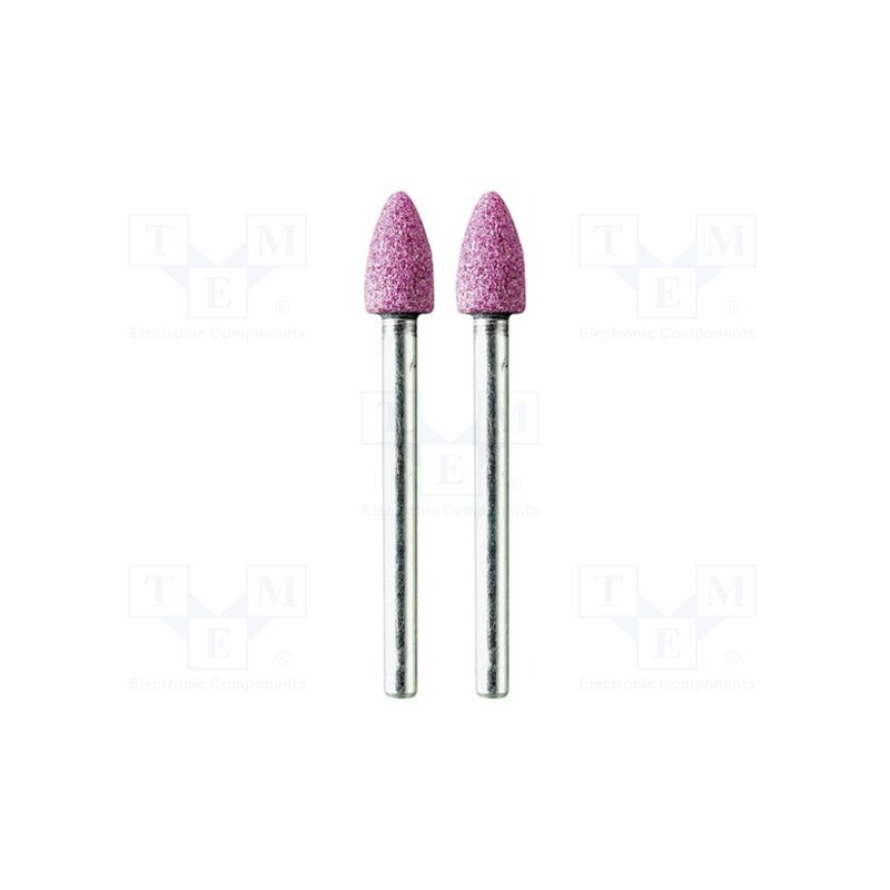 10 set : M.2130 - Grindingstone, Ø: 6mm, Ø: 3mm, Tip mat: aluminium oxide, 2pcs.