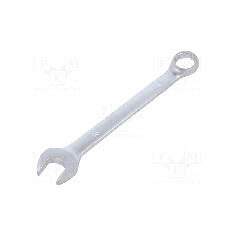 10 pcs : PGT108 - Wrench, combination spanner, 16mm, Chrom-vanadium steel, satin