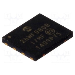 10 pcs : SST26WF040B-104I/MF - IC: FLASH memory, 4MbFLASH, SDI,SPI,SQI, 104MHz, 1.65÷1.95V, WDFN8