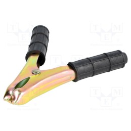 10 pcs : - Crocodile clip, 200A, Grip capac: max.25mm, Overall len: 110mm