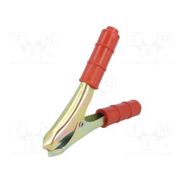10 pcs : - Crocodile clip, 200A, Grip capac: max.25mm, Overall len: 110mm